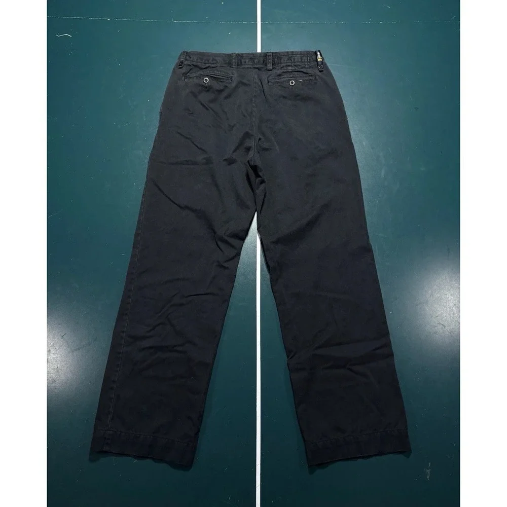 Vtg Nautica Marine Drill Pants 34x32 Black Baggy Relaxed Fit Military NMD MF300A